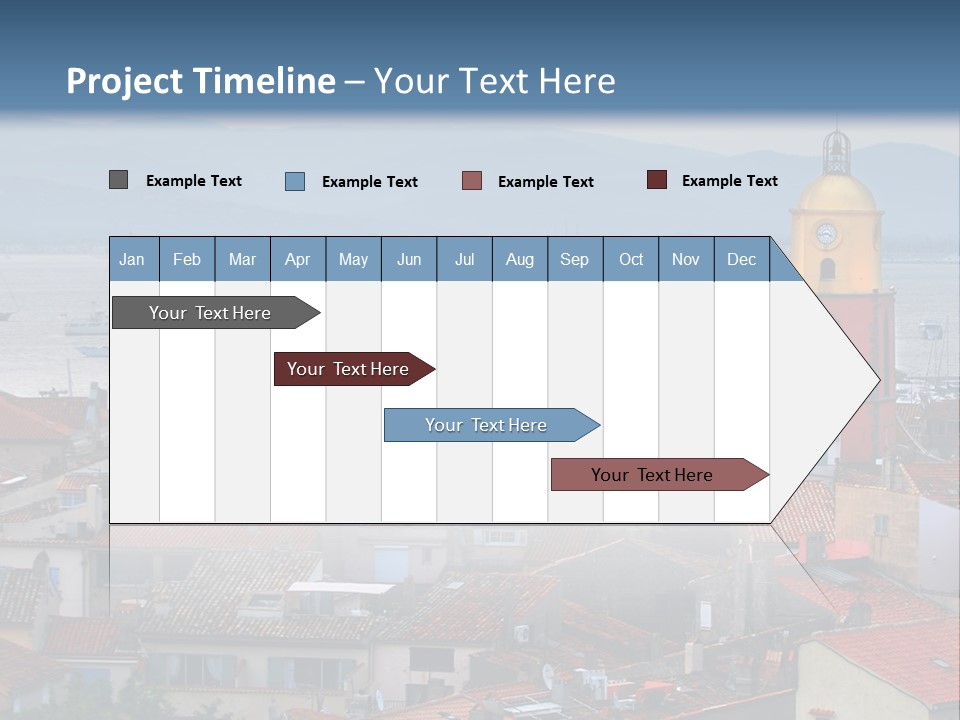 View At St.tropez And Anchored Ships At Sunset In French Riviera PowerPoint Template