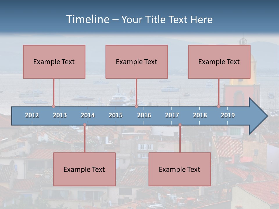 View At St.tropez And Anchored Ships At Sunset In French Riviera PowerPoint Template