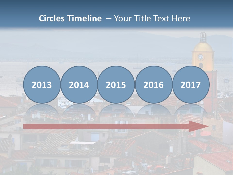 View At St.tropez And Anchored Ships At Sunset In French Riviera PowerPoint Template