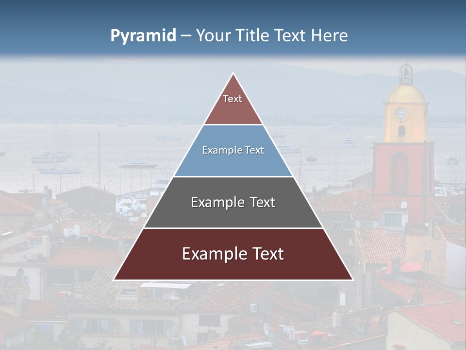 View At St.tropez And Anchored Ships At Sunset In French Riviera PowerPoint Template