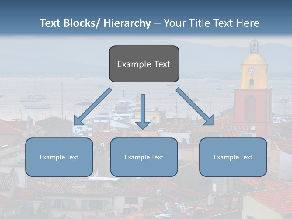 View At St.tropez And Anchored Ships At Sunset In French Riviera PowerPoint Template