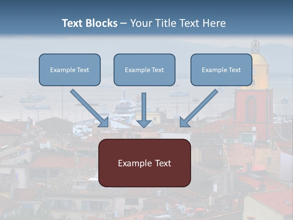 View At St.tropez And Anchored Ships At Sunset In French Riviera PowerPoint Template