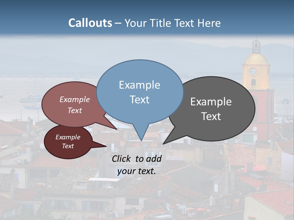 View At St.tropez And Anchored Ships At Sunset In French Riviera PowerPoint Template