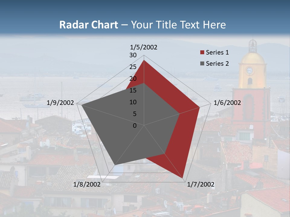 View At St.tropez And Anchored Ships At Sunset In French Riviera PowerPoint Template