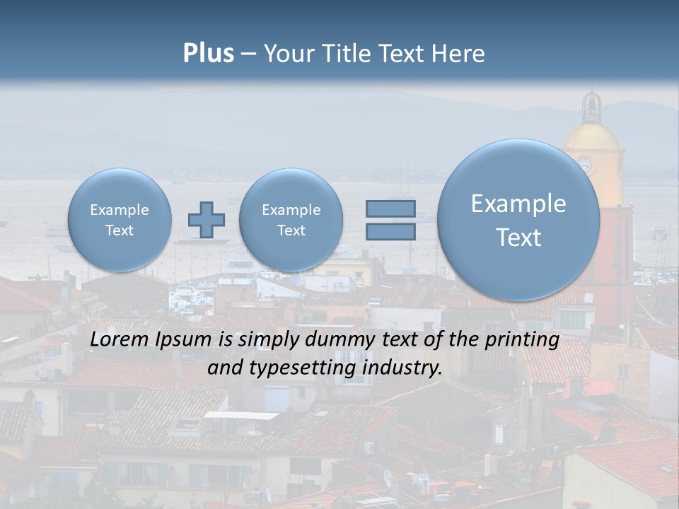 View At St.tropez And Anchored Ships At Sunset In French Riviera PowerPoint Template