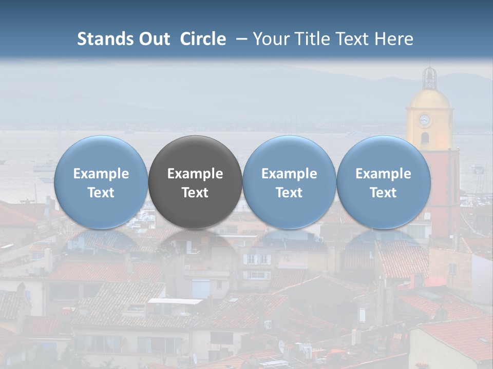 View At St.tropez And Anchored Ships At Sunset In French Riviera PowerPoint Template