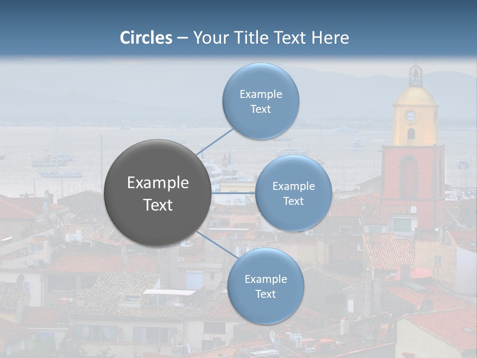 View At St.tropez And Anchored Ships At Sunset In French Riviera PowerPoint Template