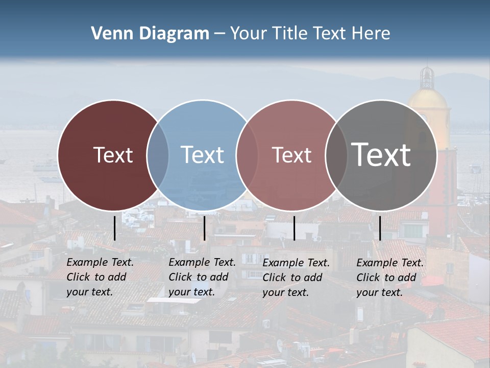 View At St.tropez And Anchored Ships At Sunset In French Riviera PowerPoint Template