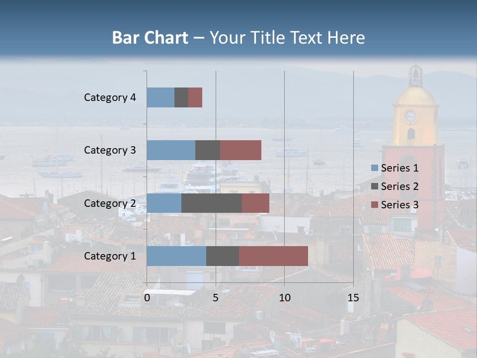 View At St.tropez And Anchored Ships At Sunset In French Riviera PowerPoint Template