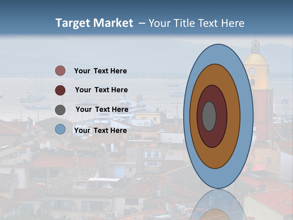 View At St.tropez And Anchored Ships At Sunset In French Riviera PowerPoint Template