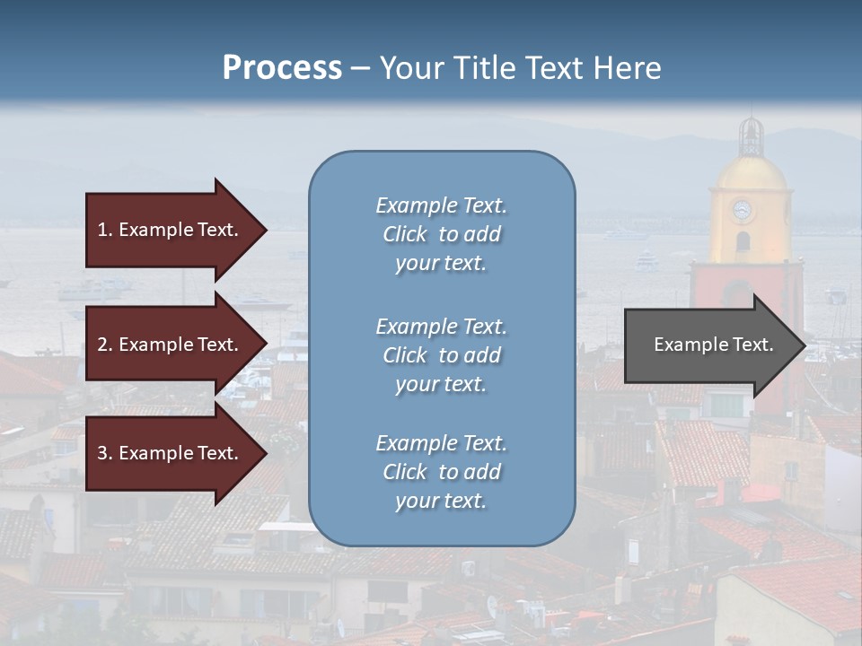 View At St.tropez And Anchored Ships At Sunset In French Riviera PowerPoint Template