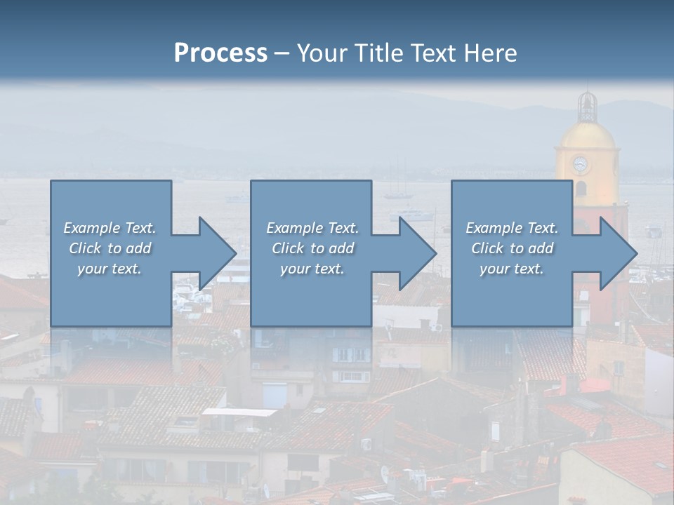 View At St.tropez And Anchored Ships At Sunset In French Riviera PowerPoint Template