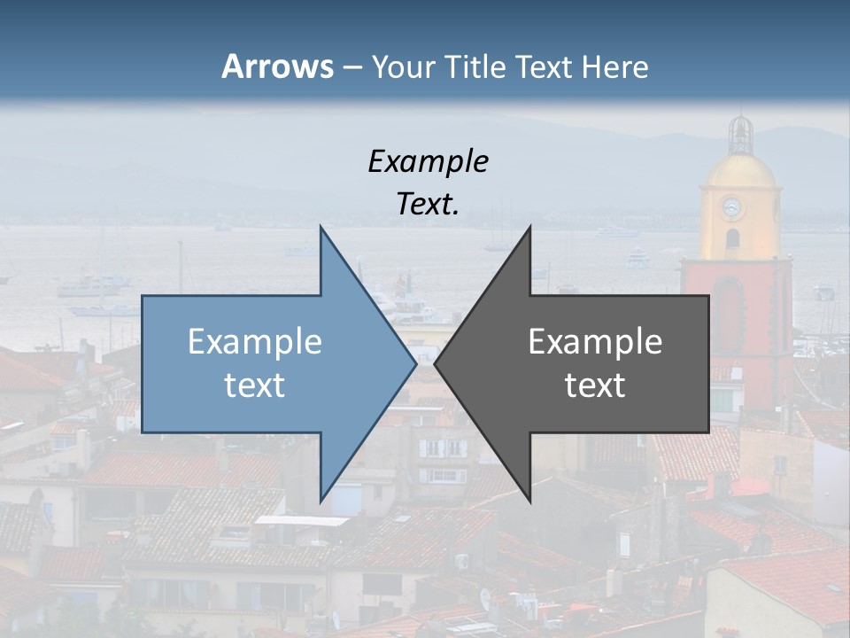 View At St.tropez And Anchored Ships At Sunset In French Riviera PowerPoint Template