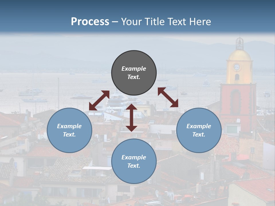 View At St.tropez And Anchored Ships At Sunset In French Riviera PowerPoint Template