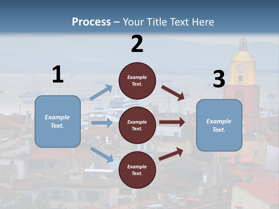 View At St.tropez And Anchored Ships At Sunset In French Riviera PowerPoint Template