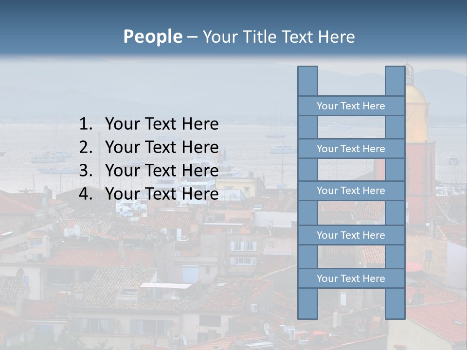 View At St.tropez And Anchored Ships At Sunset In French Riviera PowerPoint Template