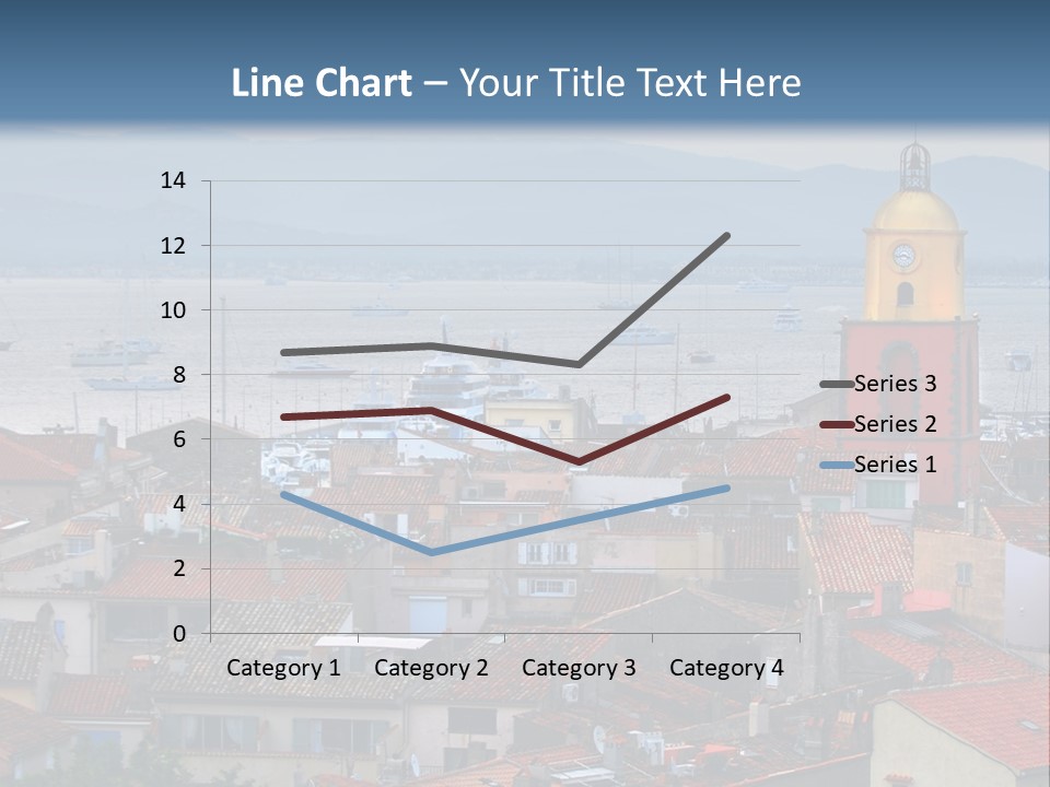 View At St.tropez And Anchored Ships At Sunset In French Riviera PowerPoint Template