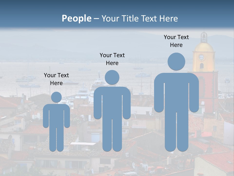 View At St.tropez And Anchored Ships At Sunset In French Riviera PowerPoint Template