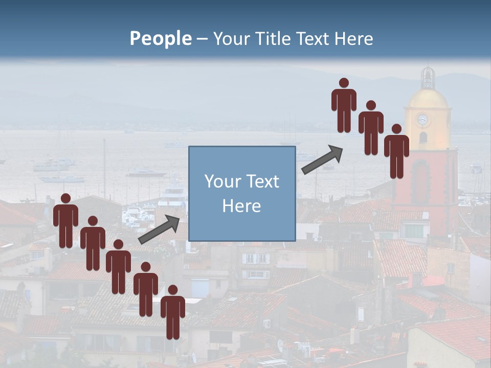 View At St.tropez And Anchored Ships At Sunset In French Riviera PowerPoint Template