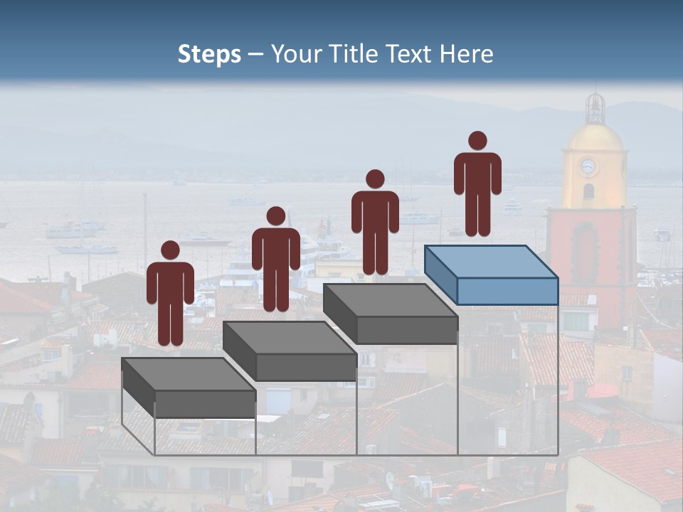 View At St.tropez And Anchored Ships At Sunset In French Riviera PowerPoint Template