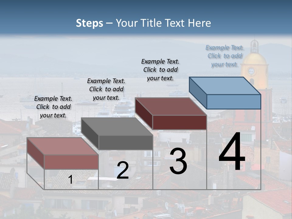 View At St.tropez And Anchored Ships At Sunset In French Riviera PowerPoint Template