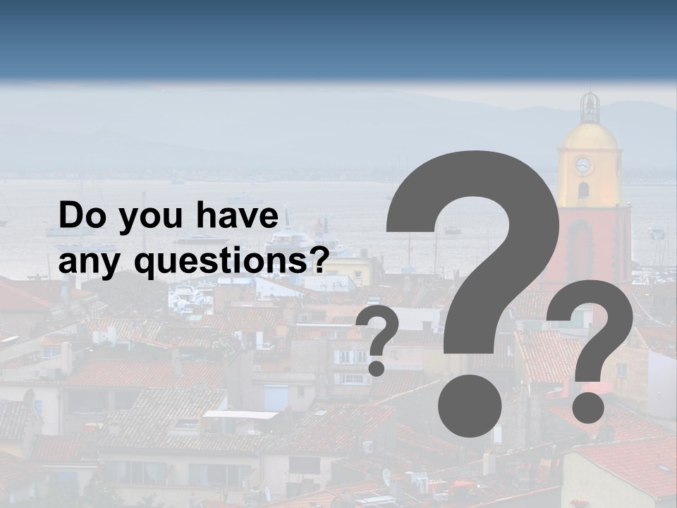 View At St.tropez And Anchored Ships At Sunset In French Riviera PowerPoint Template