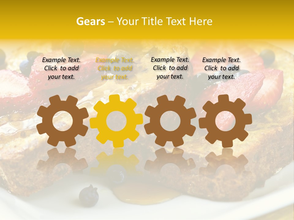 Breakfast Of French Toast With Fresh Berries And Maple Syrup PowerPoint Template