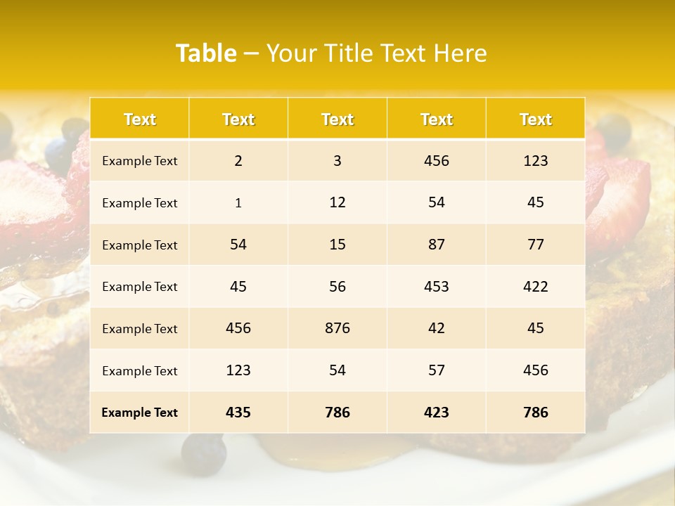 Breakfast Of French Toast With Fresh Berries And Maple Syrup PowerPoint Template