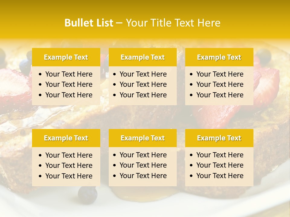 Breakfast Of French Toast With Fresh Berries And Maple Syrup PowerPoint Template