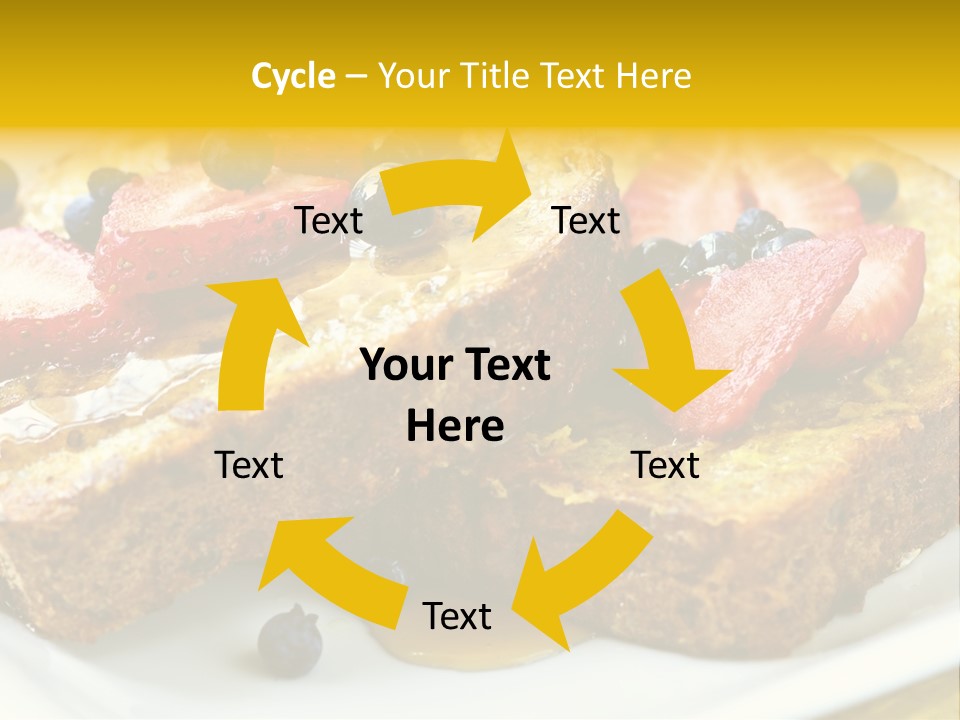 Breakfast Of French Toast With Fresh Berries And Maple Syrup PowerPoint Template