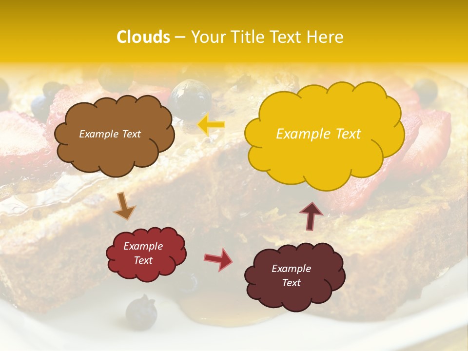 Breakfast Of French Toast With Fresh Berries And Maple Syrup PowerPoint Template