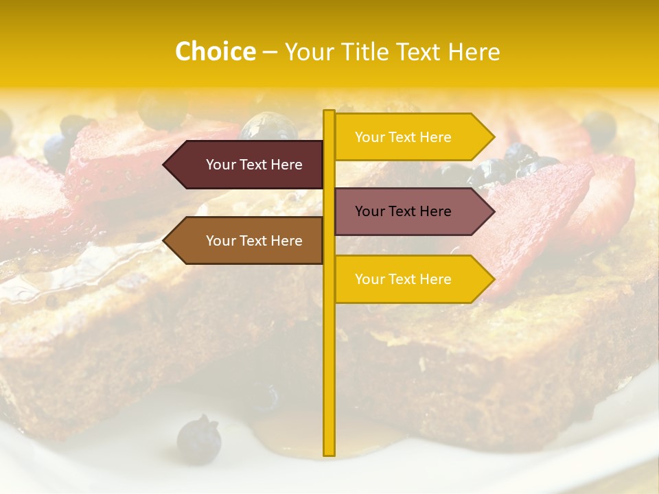 Breakfast Of French Toast With Fresh Berries And Maple Syrup PowerPoint Template