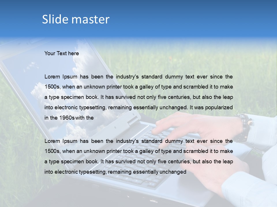 Holstein-Friesian Cows Grazing In A Lush, Green Field, Near Moss Vale, New South Wales, Australia PowerPoint Template