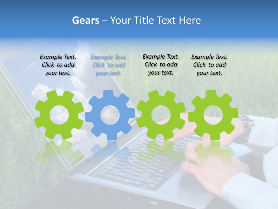 Holstein-Friesian Cows Grazing In A Lush, Green Field, Near Moss Vale, New South Wales, Australia PowerPoint Template