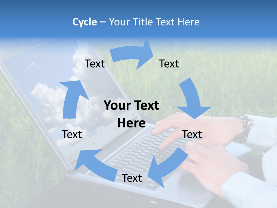 Holstein-Friesian Cows Grazing In A Lush, Green Field, Near Moss Vale, New South Wales, Australia PowerPoint Template