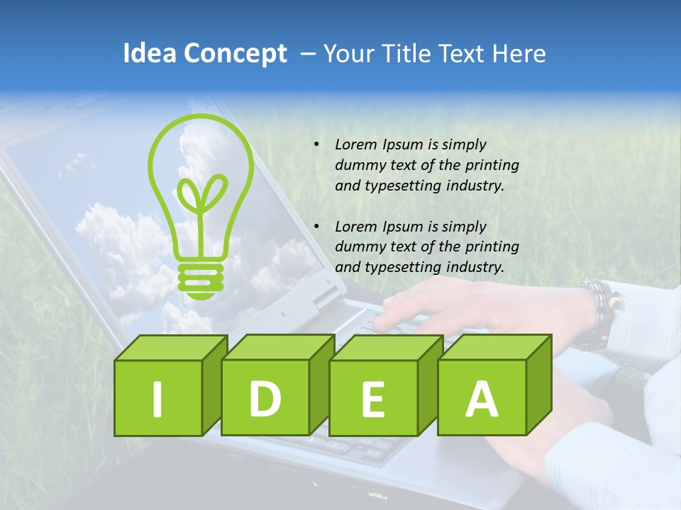Holstein-Friesian Cows Grazing In A Lush, Green Field, Near Moss Vale, New South Wales, Australia PowerPoint Template