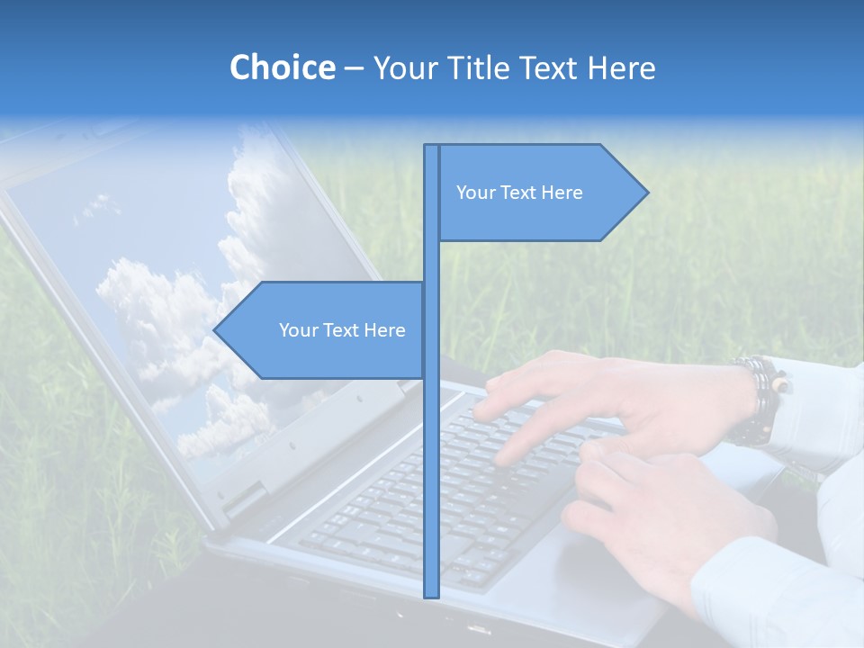 Holstein-Friesian Cows Grazing In A Lush, Green Field, Near Moss Vale, New South Wales, Australia PowerPoint Template