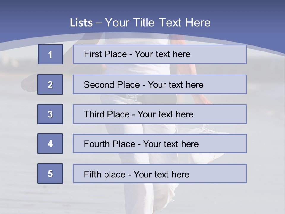 Active And Happy Senior Woman Running At The Beach PowerPoint Template