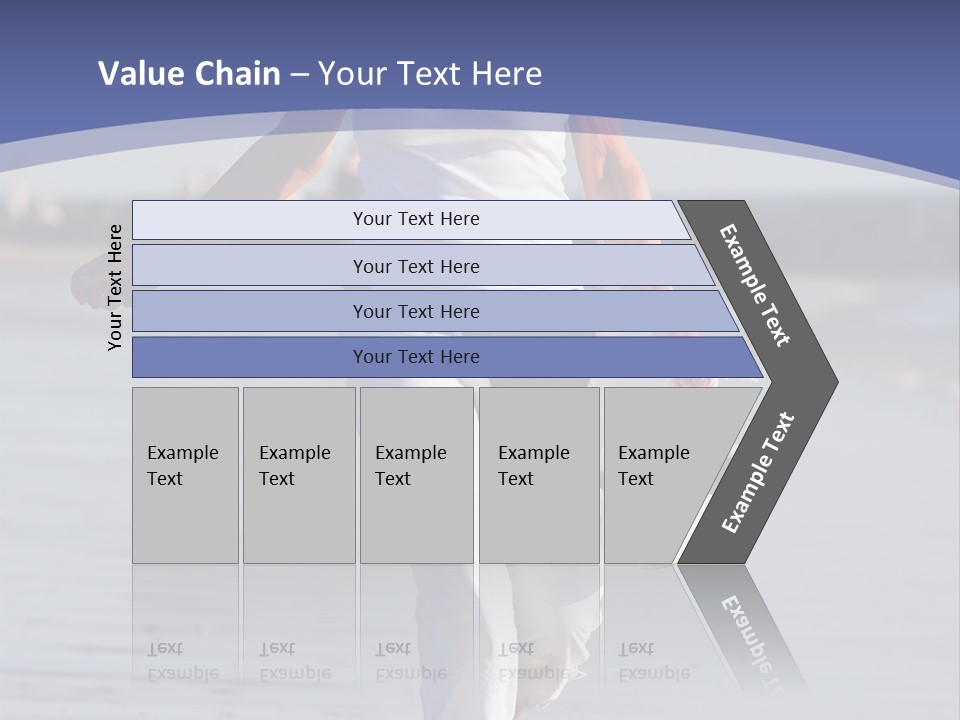 Active And Happy Senior Woman Running At The Beach PowerPoint Template