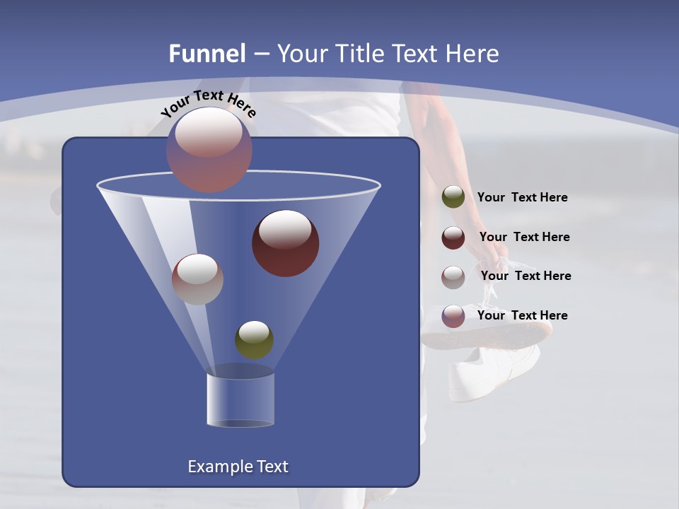 Active And Happy Senior Woman Running At The Beach PowerPoint Template