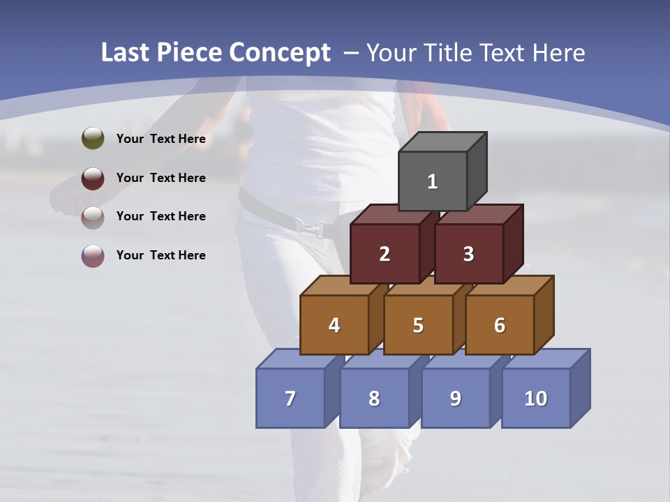 Active And Happy Senior Woman Running At The Beach PowerPoint Template