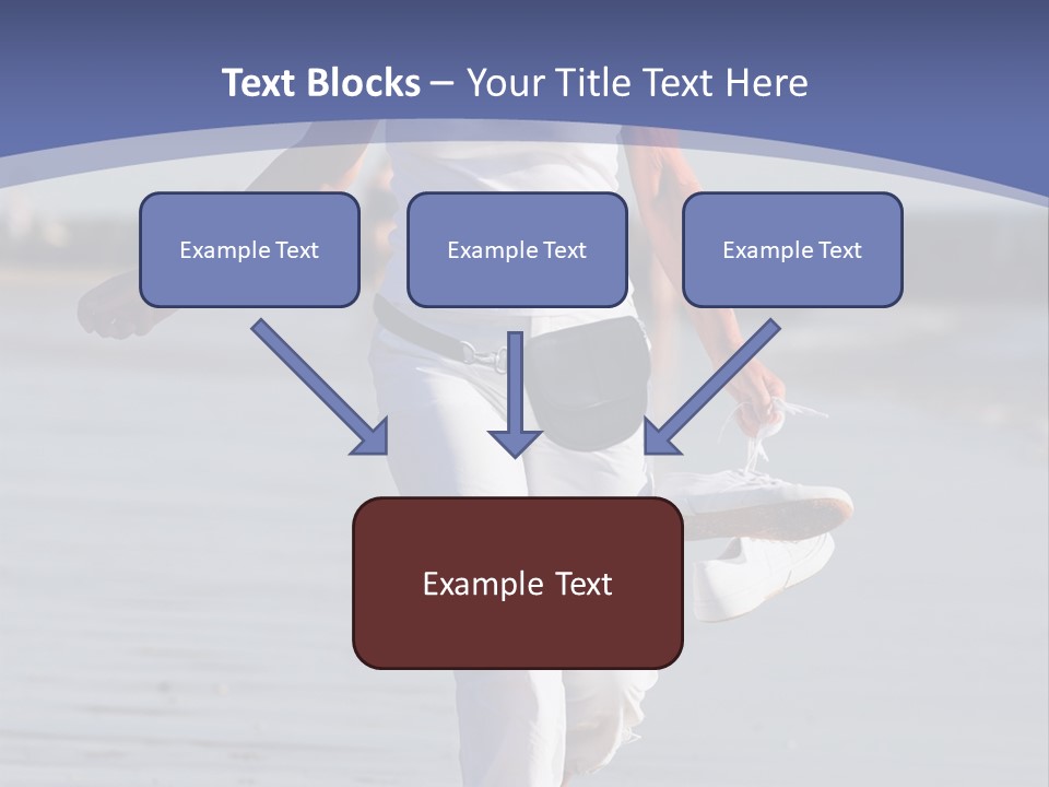 Active And Happy Senior Woman Running At The Beach PowerPoint Template