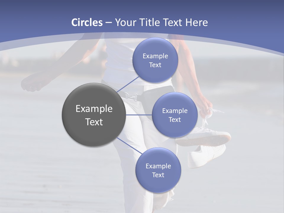 Active And Happy Senior Woman Running At The Beach PowerPoint Template