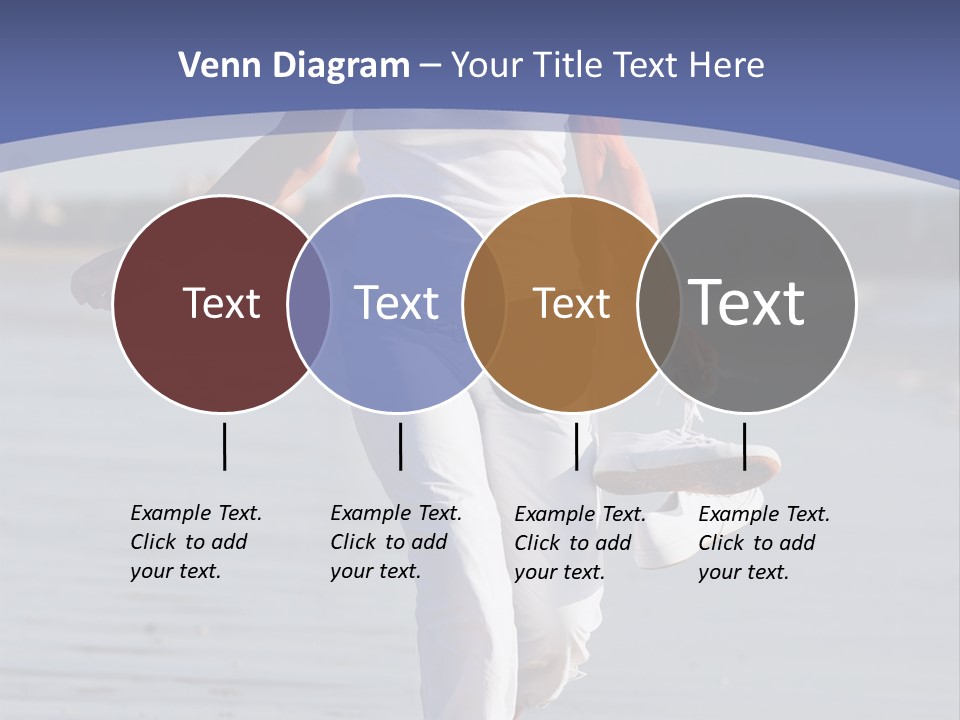 Active And Happy Senior Woman Running At The Beach PowerPoint Template