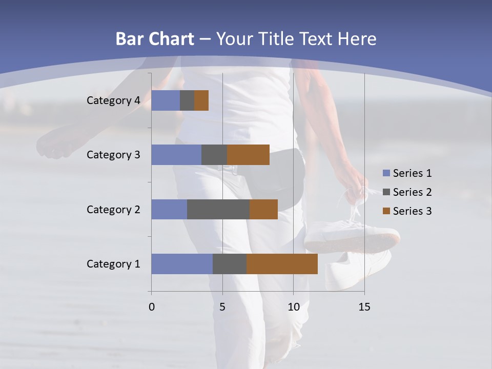 Active And Happy Senior Woman Running At The Beach PowerPoint Template