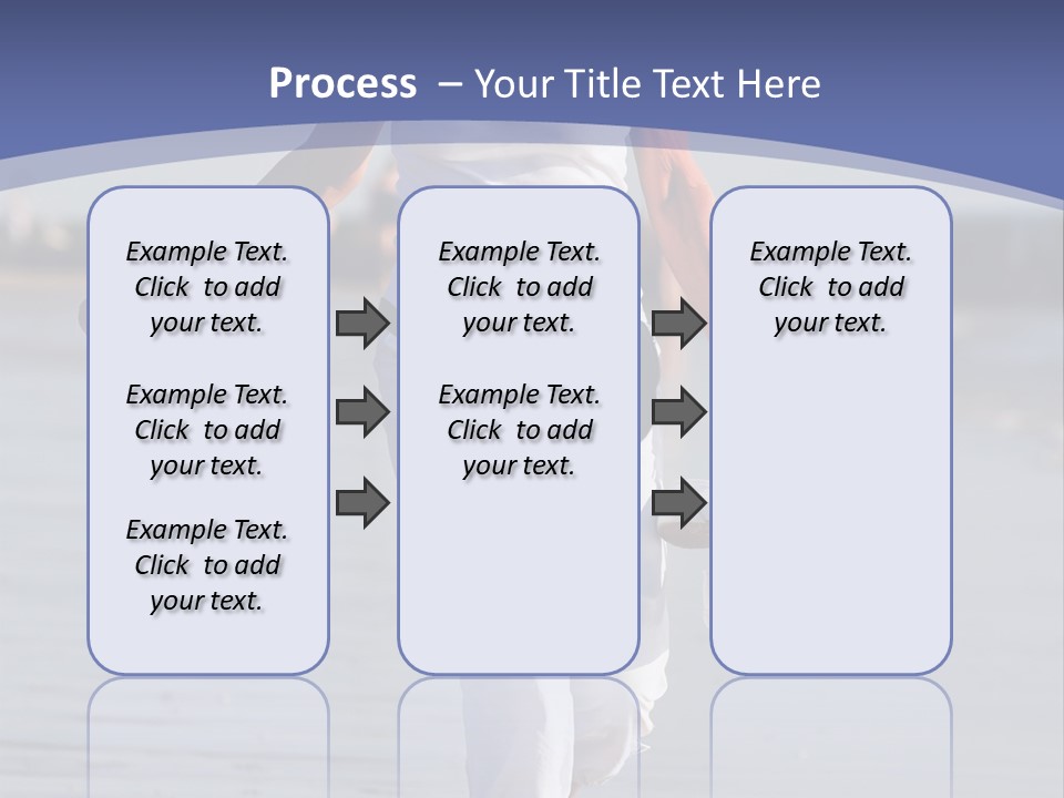 Active And Happy Senior Woman Running At The Beach PowerPoint Template