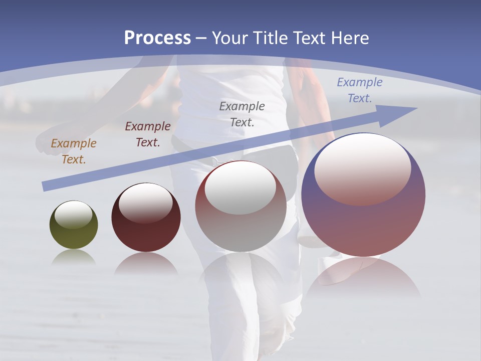 Active And Happy Senior Woman Running At The Beach PowerPoint Template