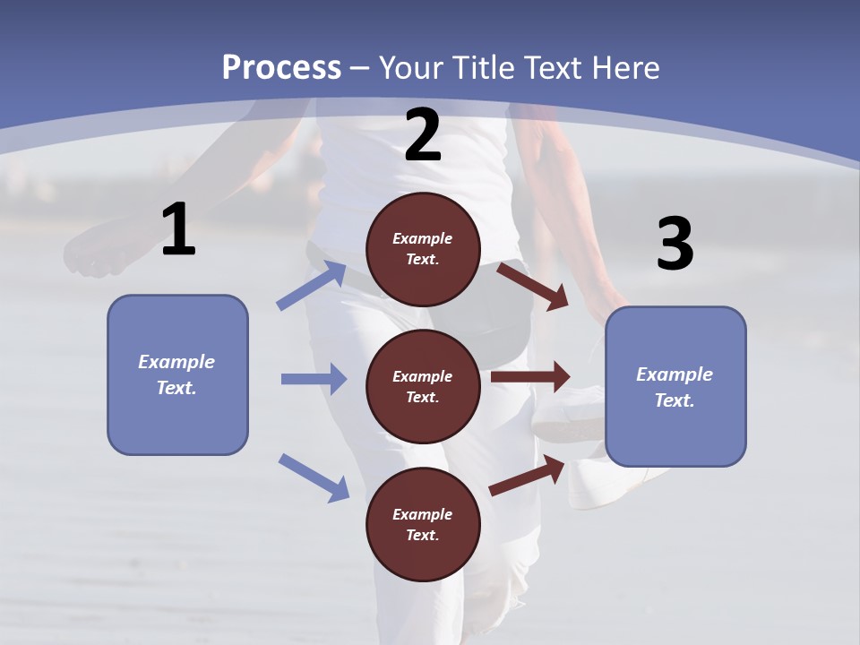 Active And Happy Senior Woman Running At The Beach PowerPoint Template