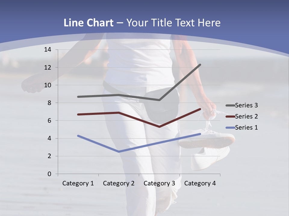 Active And Happy Senior Woman Running At The Beach PowerPoint Template