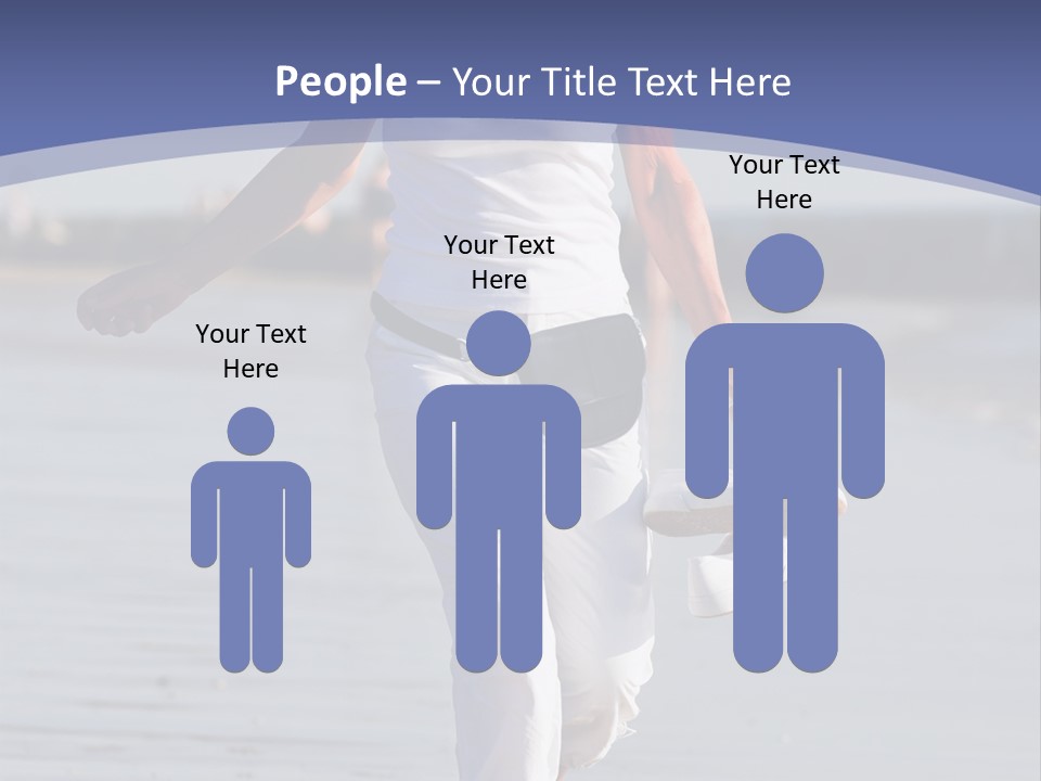 Active And Happy Senior Woman Running At The Beach PowerPoint Template